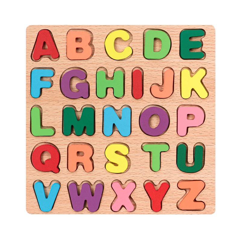 Puzzle 3D coloré avec chiffres de 1 à 20, Alphabet Montessori, apprentissage, planche en bois, jouets pour enfants, jeu éducatif précoce en famille, cadeau