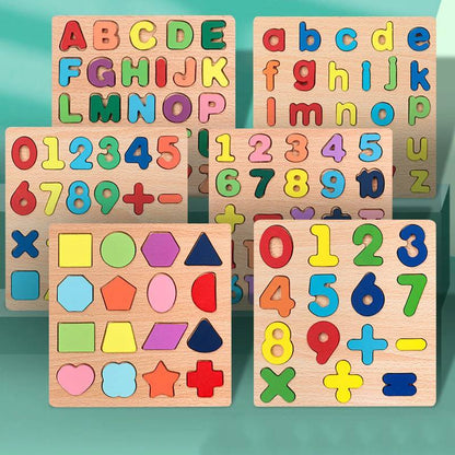 Puzzle 3D coloré avec chiffres de 1 à 20, Alphabet Montessori, apprentissage, planche en bois, jouets pour enfants, jeu éducatif précoce en famille, cadeau